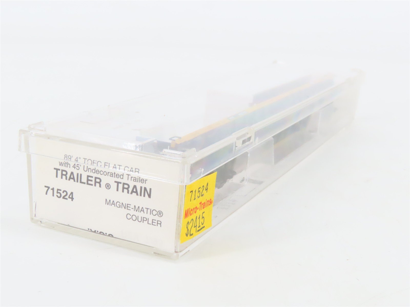N Scale Micro-Trains 71524 TTX Trailer Train 89' TOFC Flat Car w/ Trailer RTR