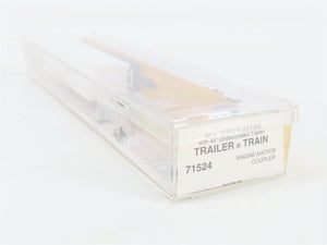 N Scale Micro-Trains 71524 TTX Trailer Train 89' TOFC Flat Car w/ Trailer RTR