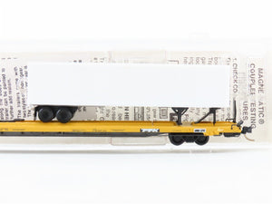 N Scale Micro-Trains 71524 Trailer Train 89' TOFC Flat Car with 45' Trailer RTR