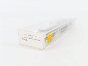 N Scale Micro-Trains 71014 TTX Trailer Train 89' Flat Car w/ 45' Van Trailer RTR