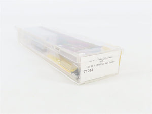 N Scale Micro-Trains 71014 TTX Trailer Train 89' Flat Car w/ 45' Van Trailer RTR