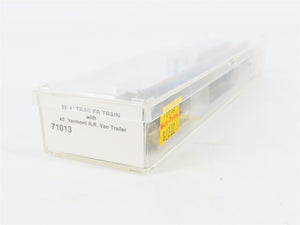 N Scale Micro-Trains 71013 Trailer Train 89' Flat Car with 40' Van Trailer RTR