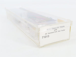 N Scale Micro-Trains 71013 Trailer Train 89' Flat Car with 40' Van Trailer RTR