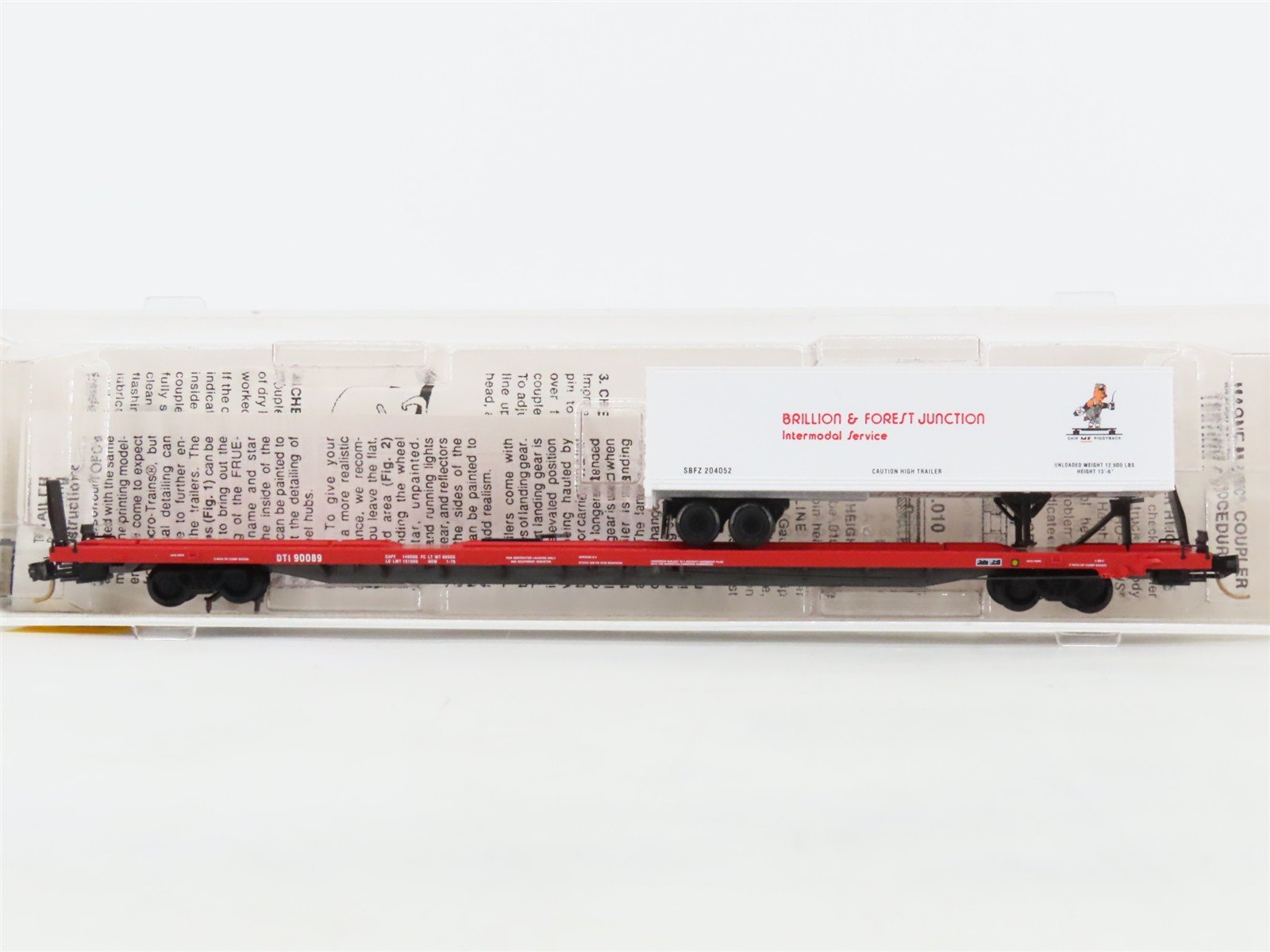 N Scale Micro-Trains 71023 DTI Detroit, Toledo & Ironton 89' Flat Car 90089 RTR