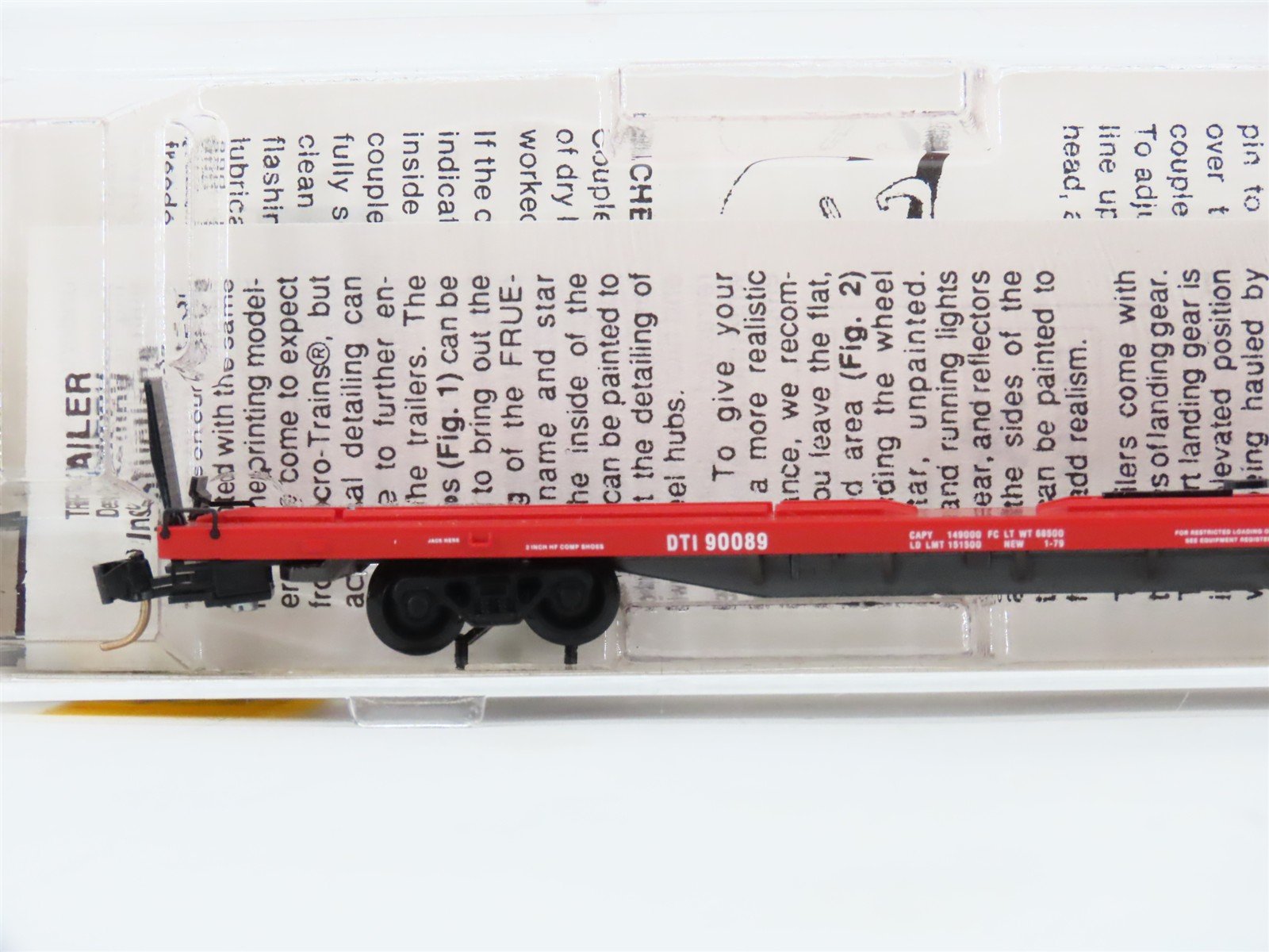 N Scale Micro-Trains 71023 DTI Detroit, Toledo & Ironton 89' Flat Car 90089 RTR