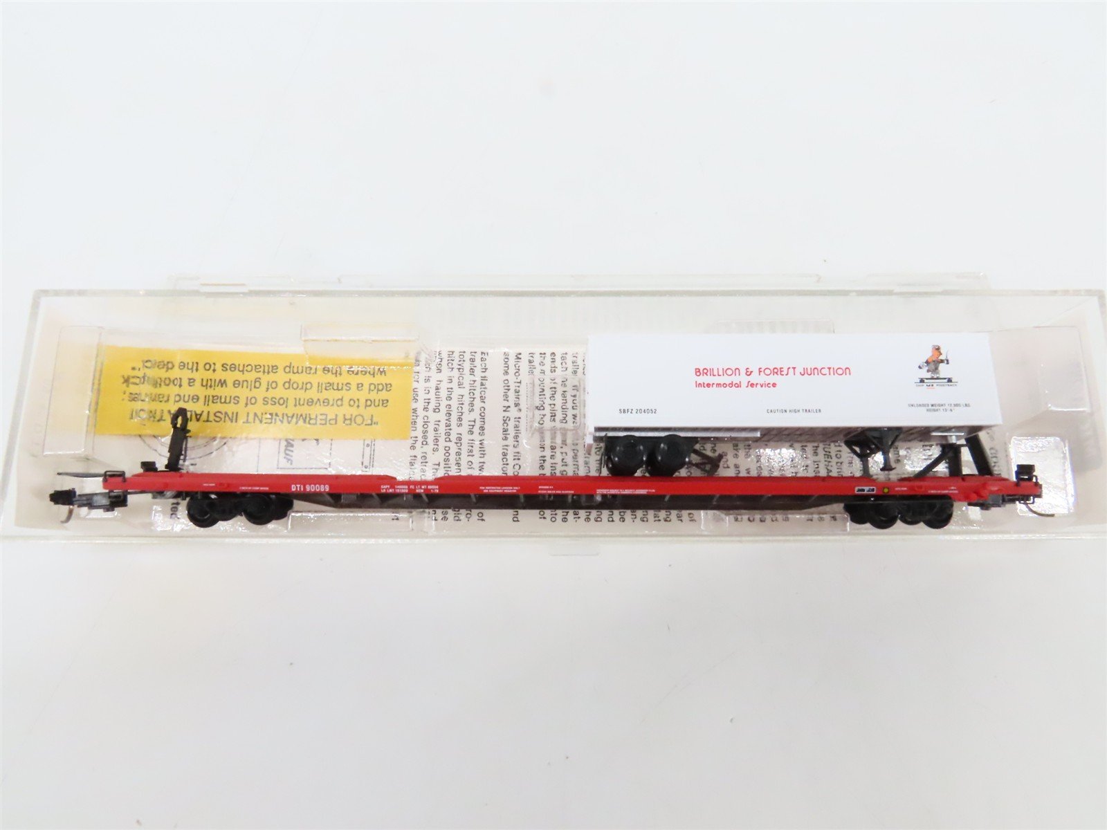 N Scale Micro-Trains 71023 DTI Detroit, Toledo & Ironton 89' Flat Car 90089 RTR