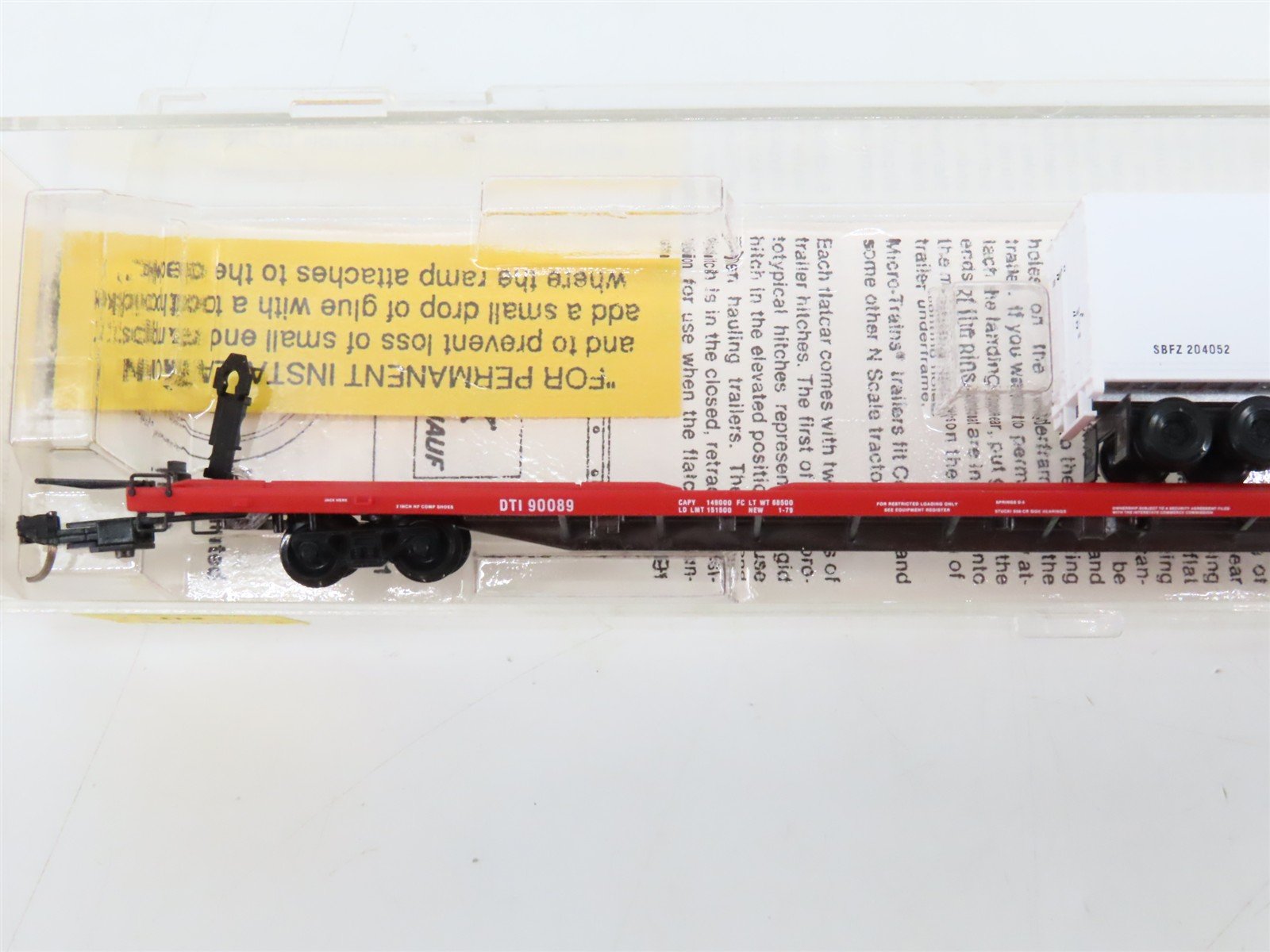 N Scale Micro-Trains 71023 DTI Detroit, Toledo & Ironton 89' Flat Car 90089 RTR