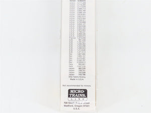 N Scale Micro-Trains 71015 TTAX Trailer Train 89' Flat Car with Van Trailer RTR