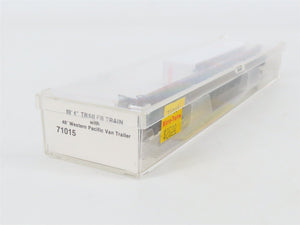 N Scale Micro-Trains 71015 TTAX Trailer Train 89' Flat Car with Van Trailer RTR