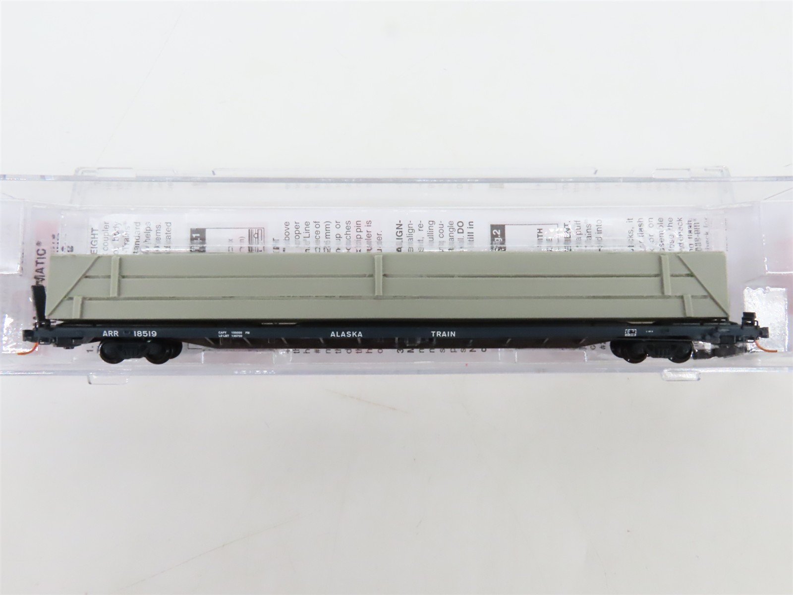N Scale Micro-Trains 07100080 ARR Alaska Railroad 89' Flat Car 18519 RTR