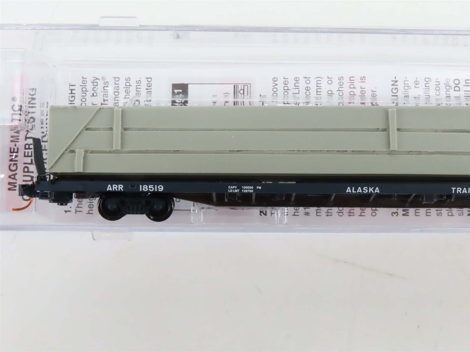 N Scale Micro-Trains 07100080 ARR Alaska Railroad 89' Flat Car 18519 RTR