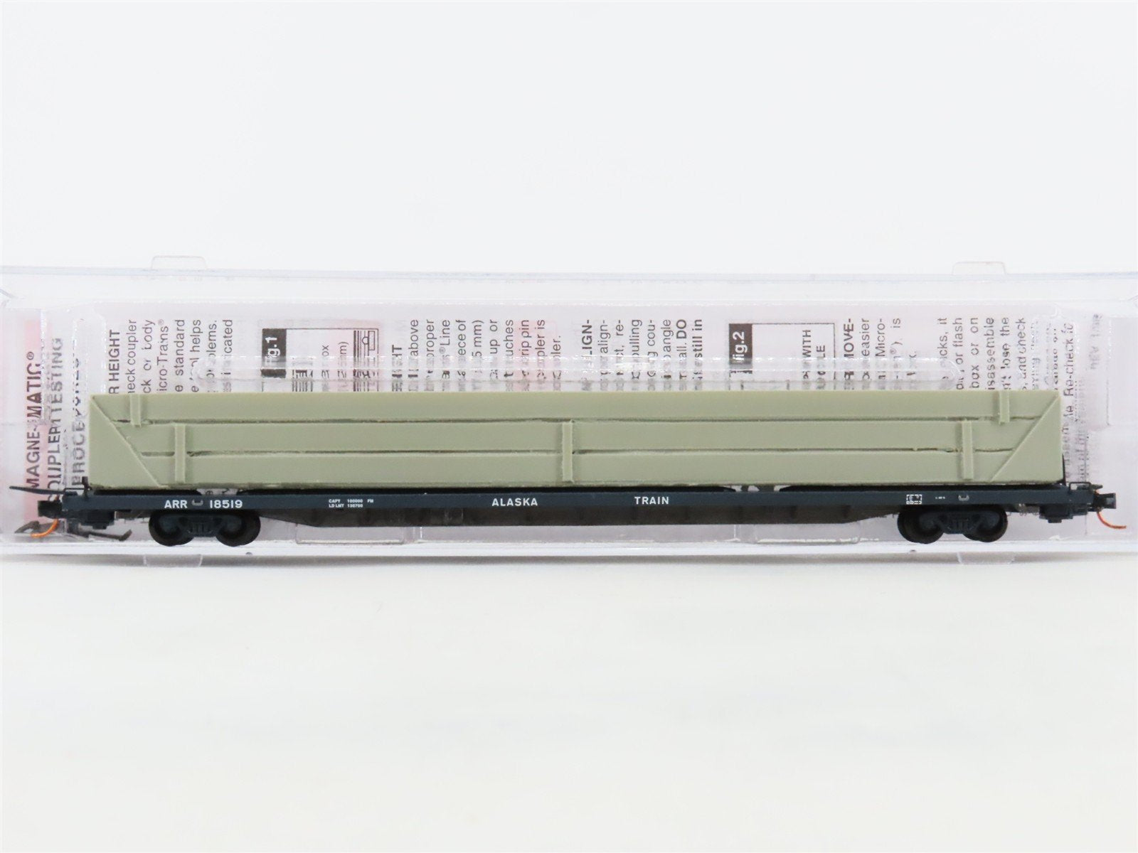 N Scale Micro-Trains 07100080 ARR Alaska Railroad 89' Flat Car 18519 RTR