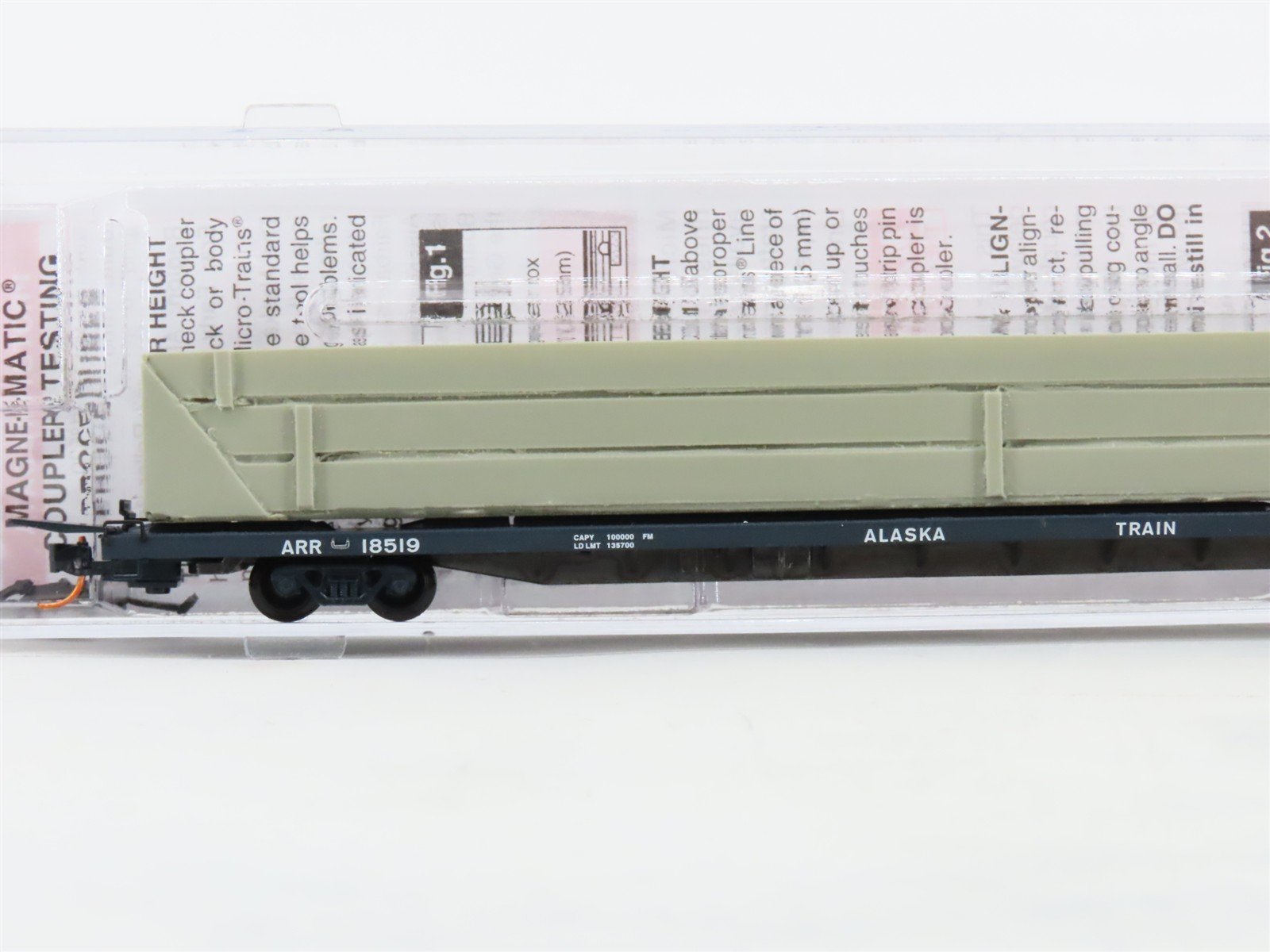 N Scale Micro-Trains 07100080 ARR Alaska Railroad 89' Flat Car 18519 RTR