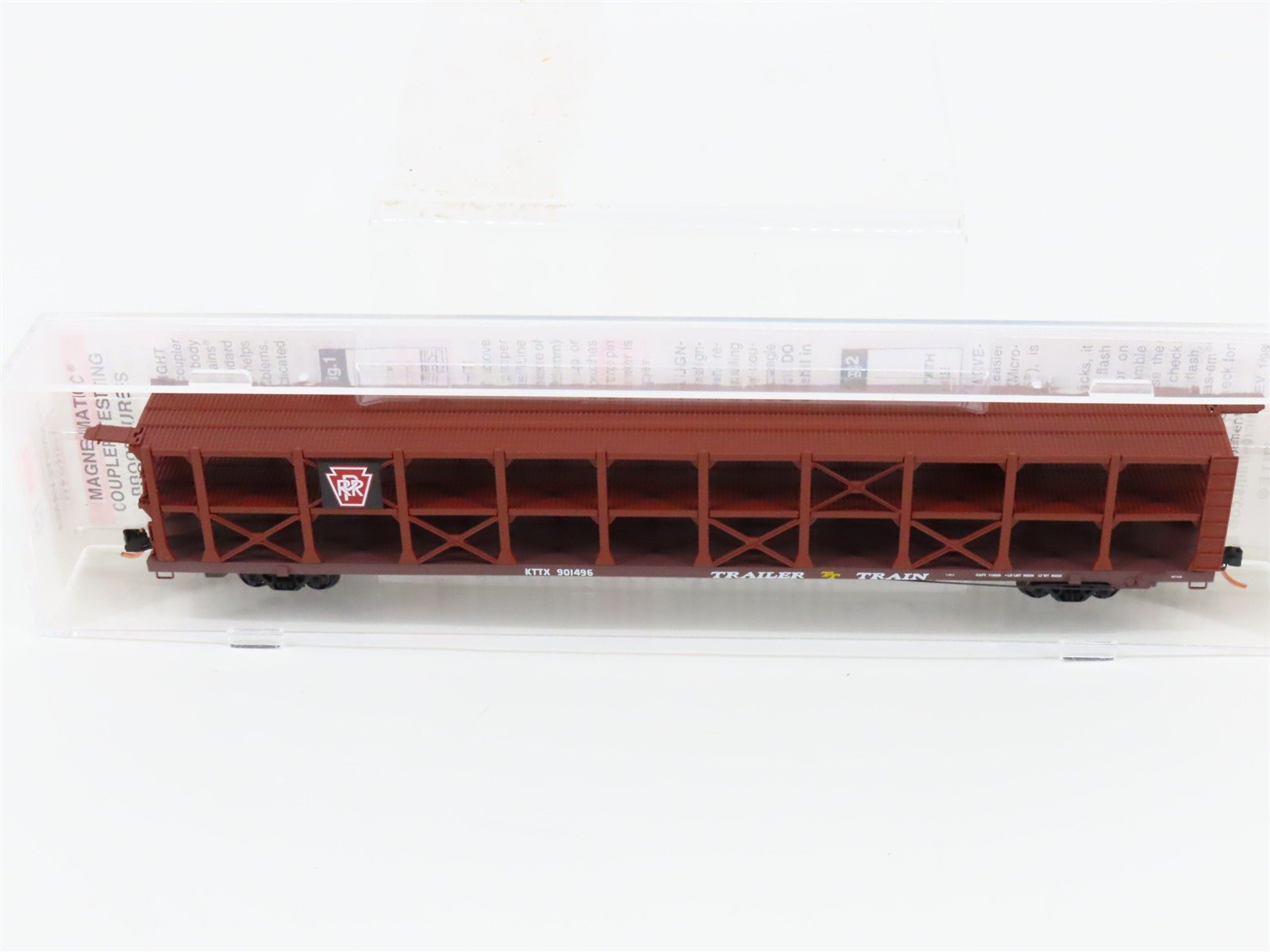 N Scale Micro-Trains MTL 112030.1 KTTX PRR 89' Tri-Level Open Auto Rack #901496