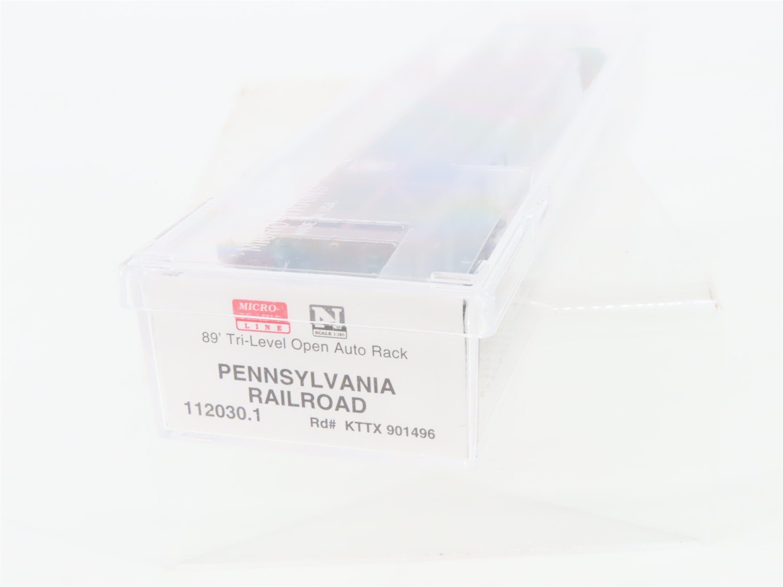 N Scale Micro-Trains MTL 112030.1 KTTX PRR 89' Tri-Level Open Auto Rack #901496