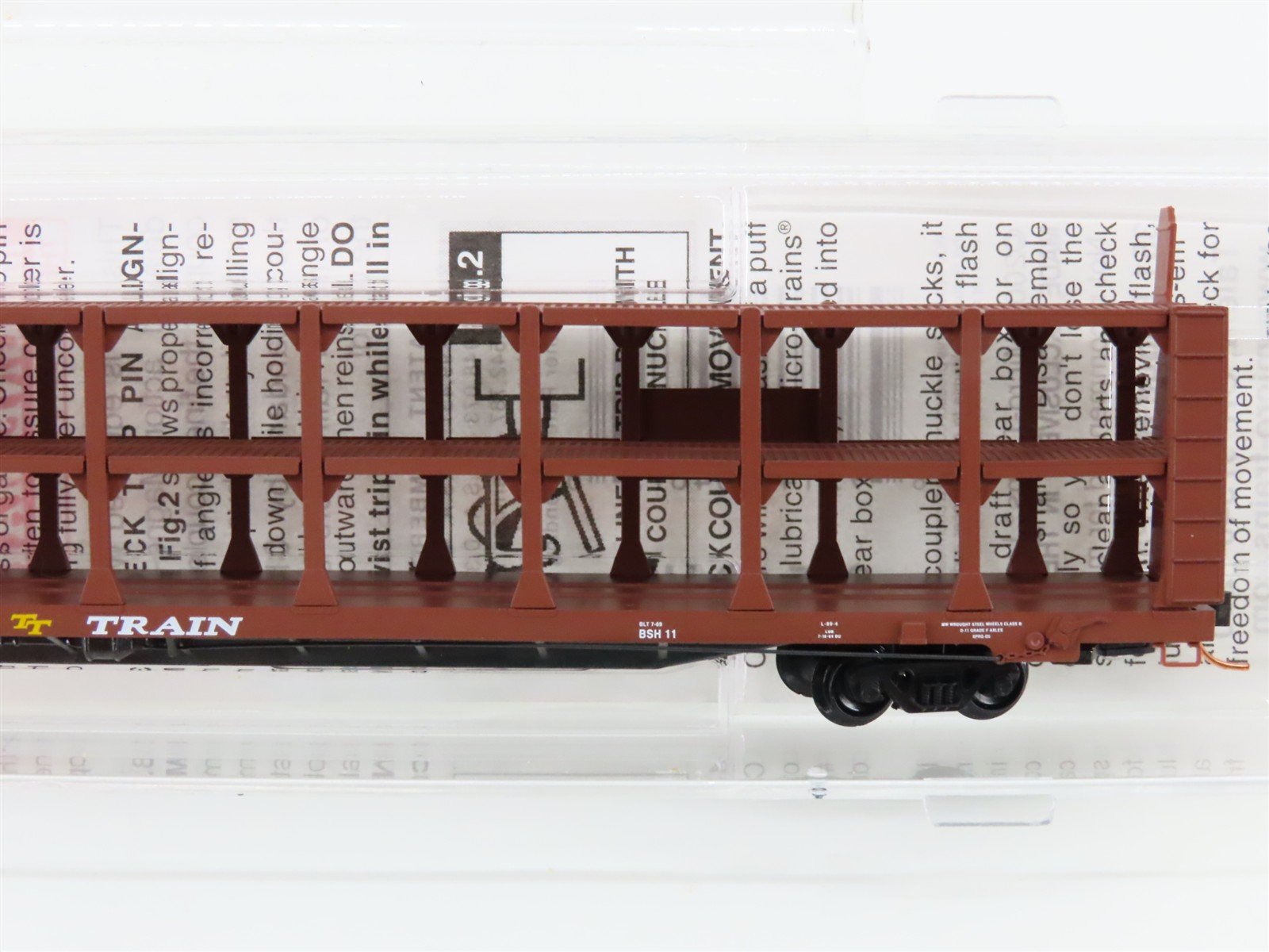 N Micro-Trains MTL 112010 TTRX Southern 89' Tri-Level Open Auto Rack #962096