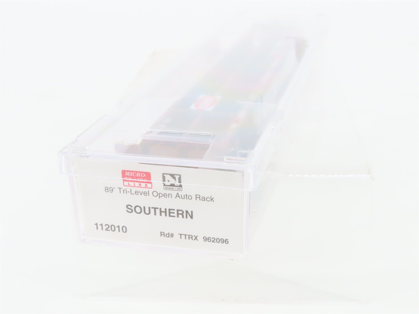 N Micro-Trains MTL 112010 TTRX Southern 89' Tri-Level Open Auto Rack #962096