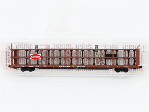 N Micro-Trains MTL 112010 TTRX Southern 89' Tri-Level Open Auto Rack #962096