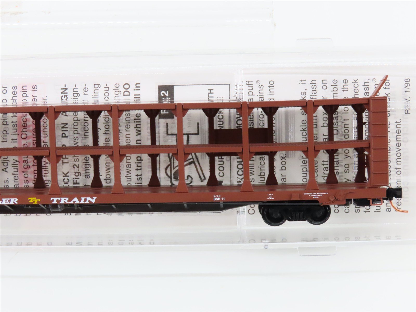 N Micro-Trains MTL 112010 TTRX Southern 89' Tri-Level Open Auto Rack #962096