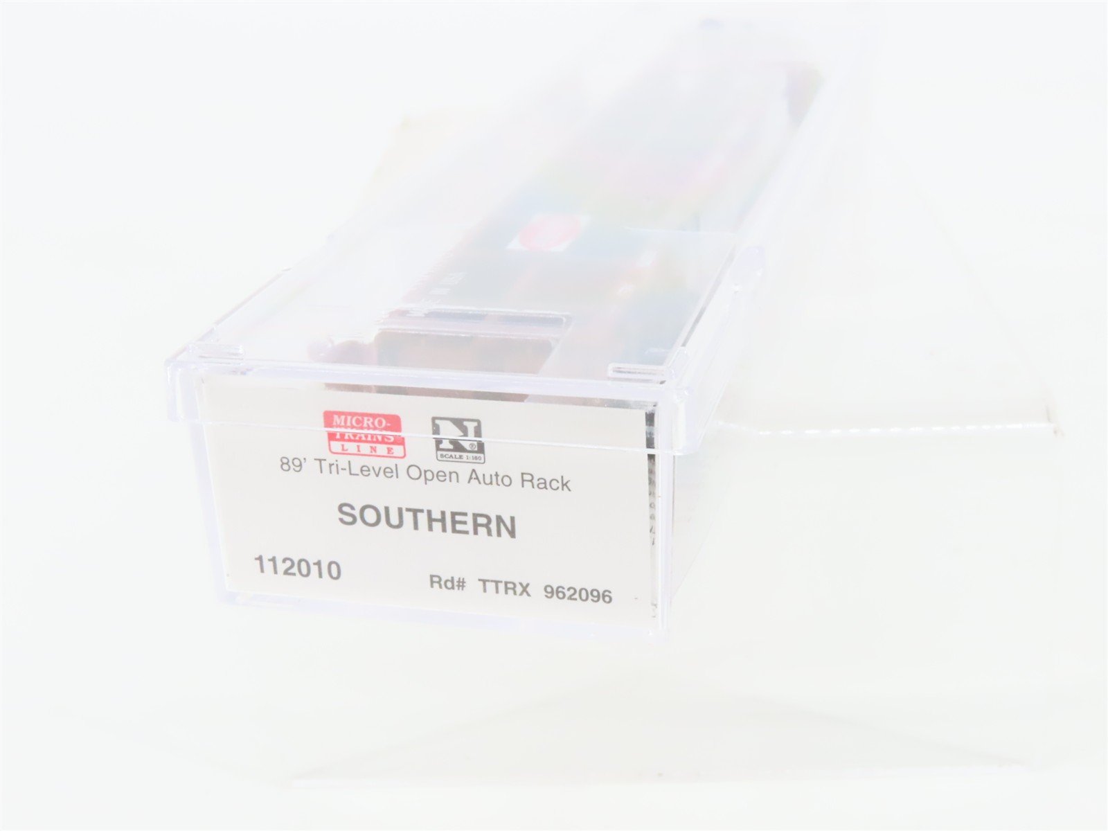 N Micro-Trains MTL 112010 TTRX Southern 89' Tri-Level Open Auto Rack #962096