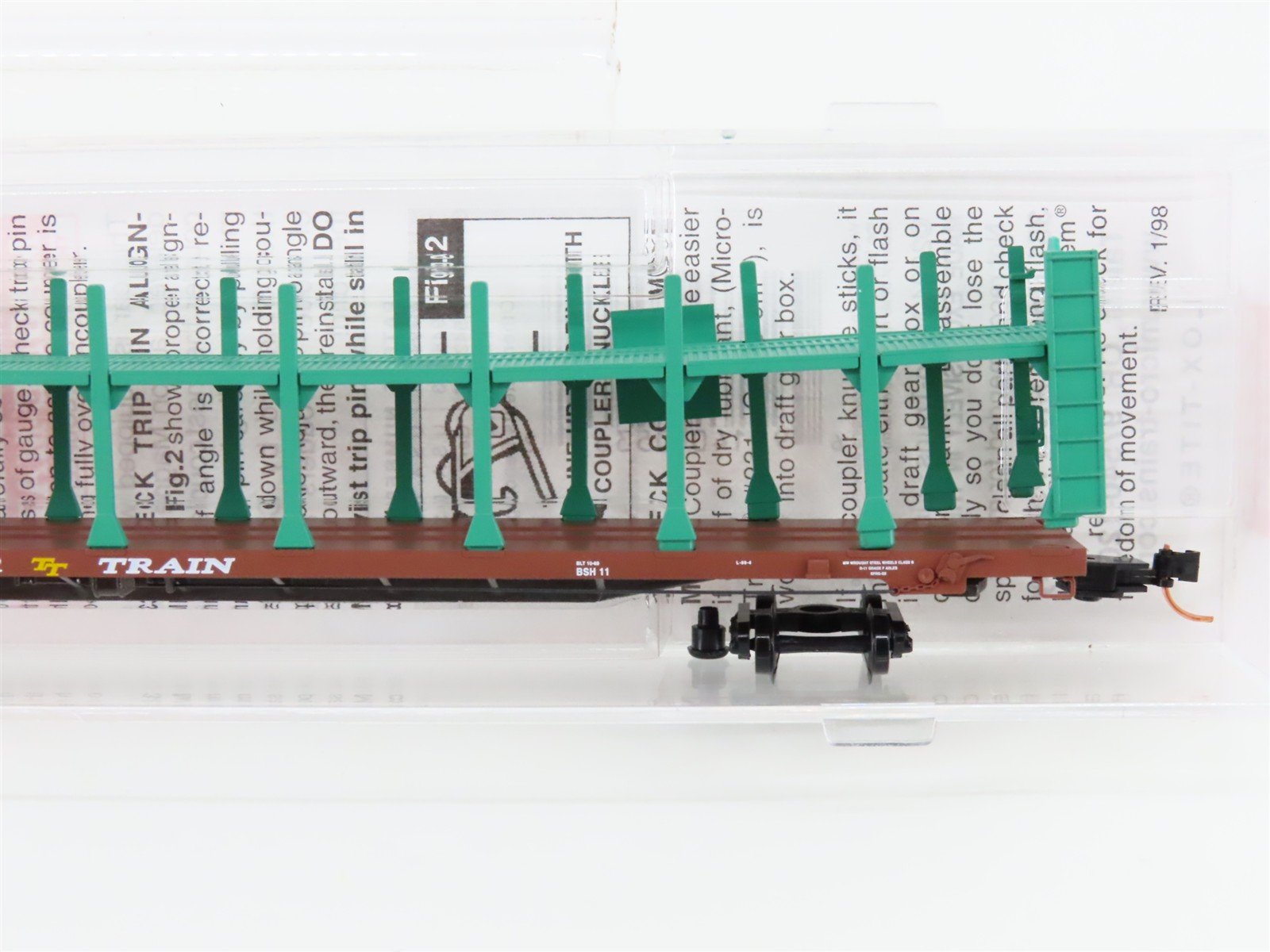 N Micro-Trains MTL 112520 TTBX PC Penn Central 89' Bi-Level Auto Rack #962577