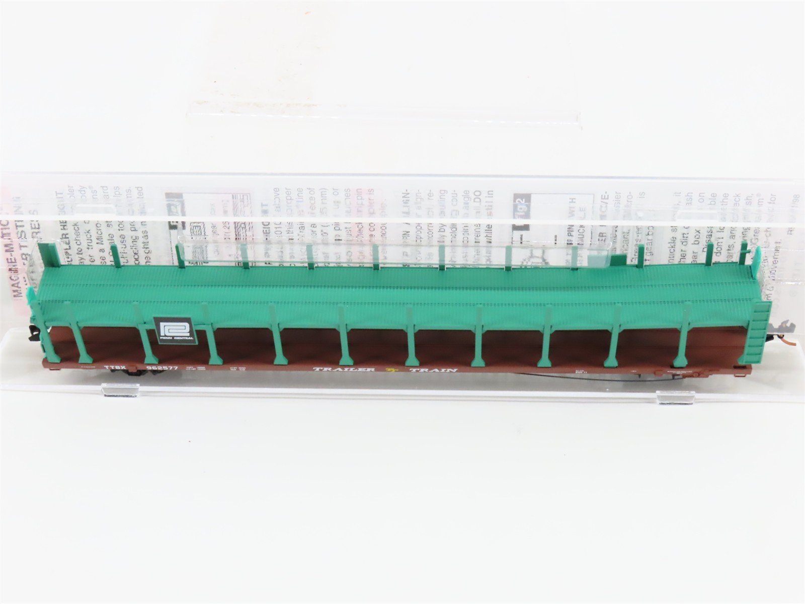 N Micro-Trains MTL 112520 TTBX PC Penn Central 89' Bi-Level Auto Rack #962577