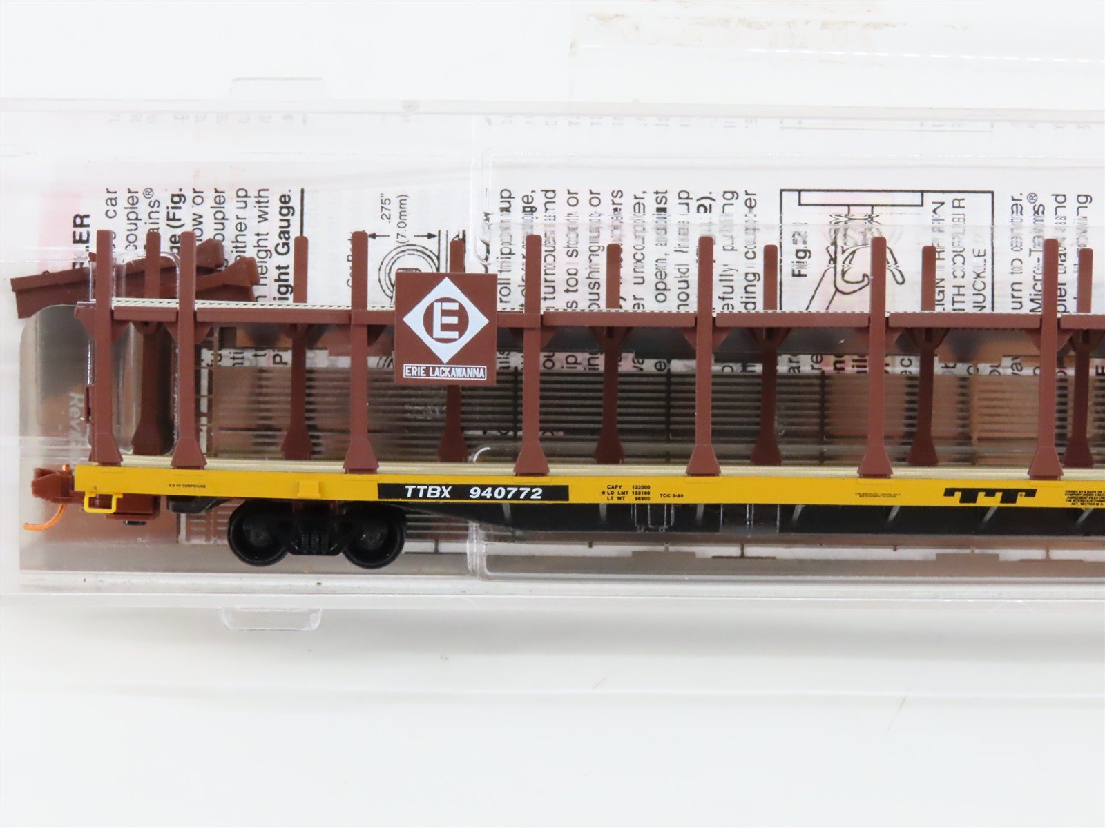 N Micro-Trains MTL 11200530 TTBX Erie Lackawanna 89' Bi-Level Auto Rack #940772