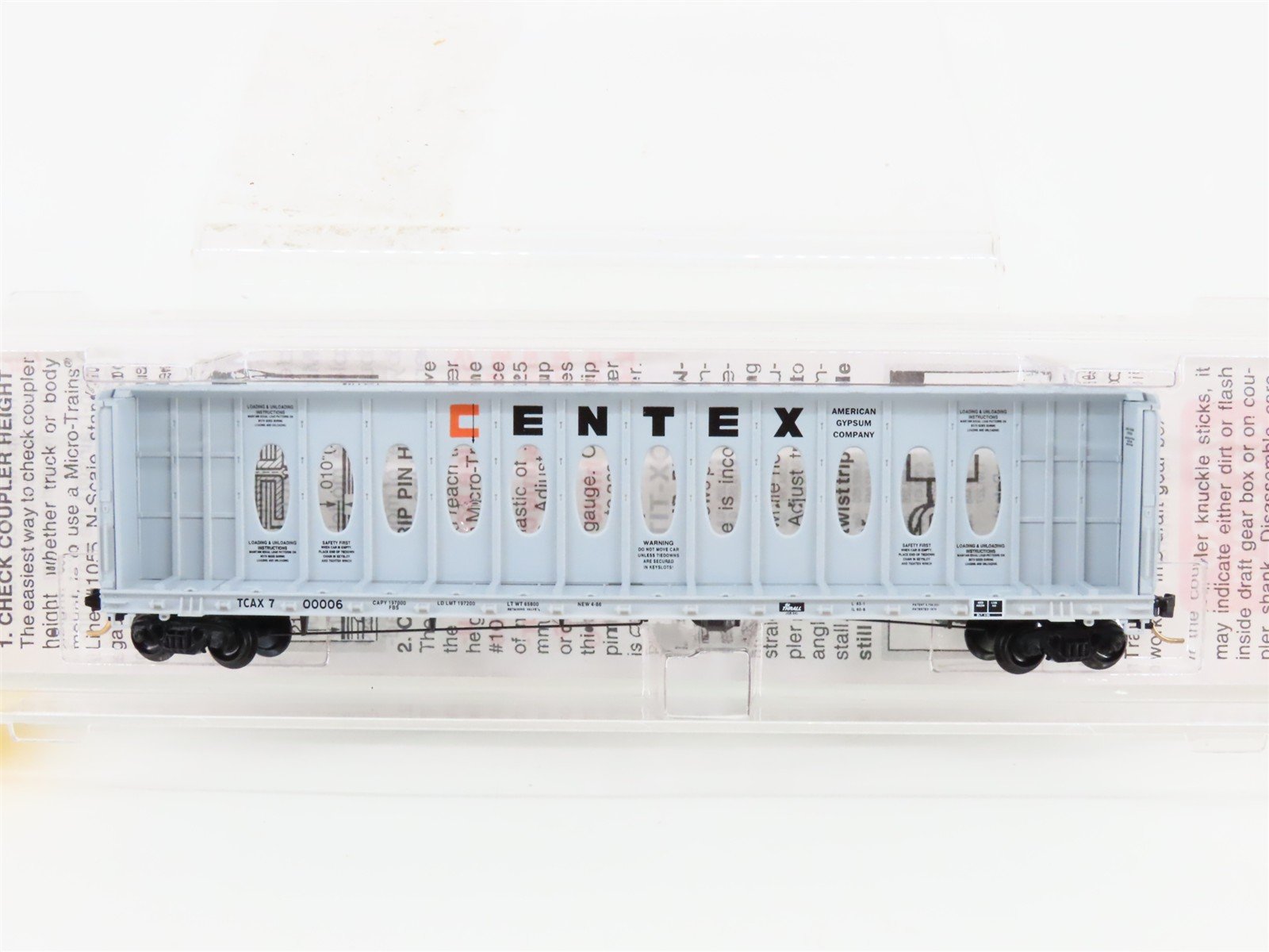 N Scale Micro-Trains MTL 53040 TCAX Centex Centerbeam Bulkhead Flat Car #700006