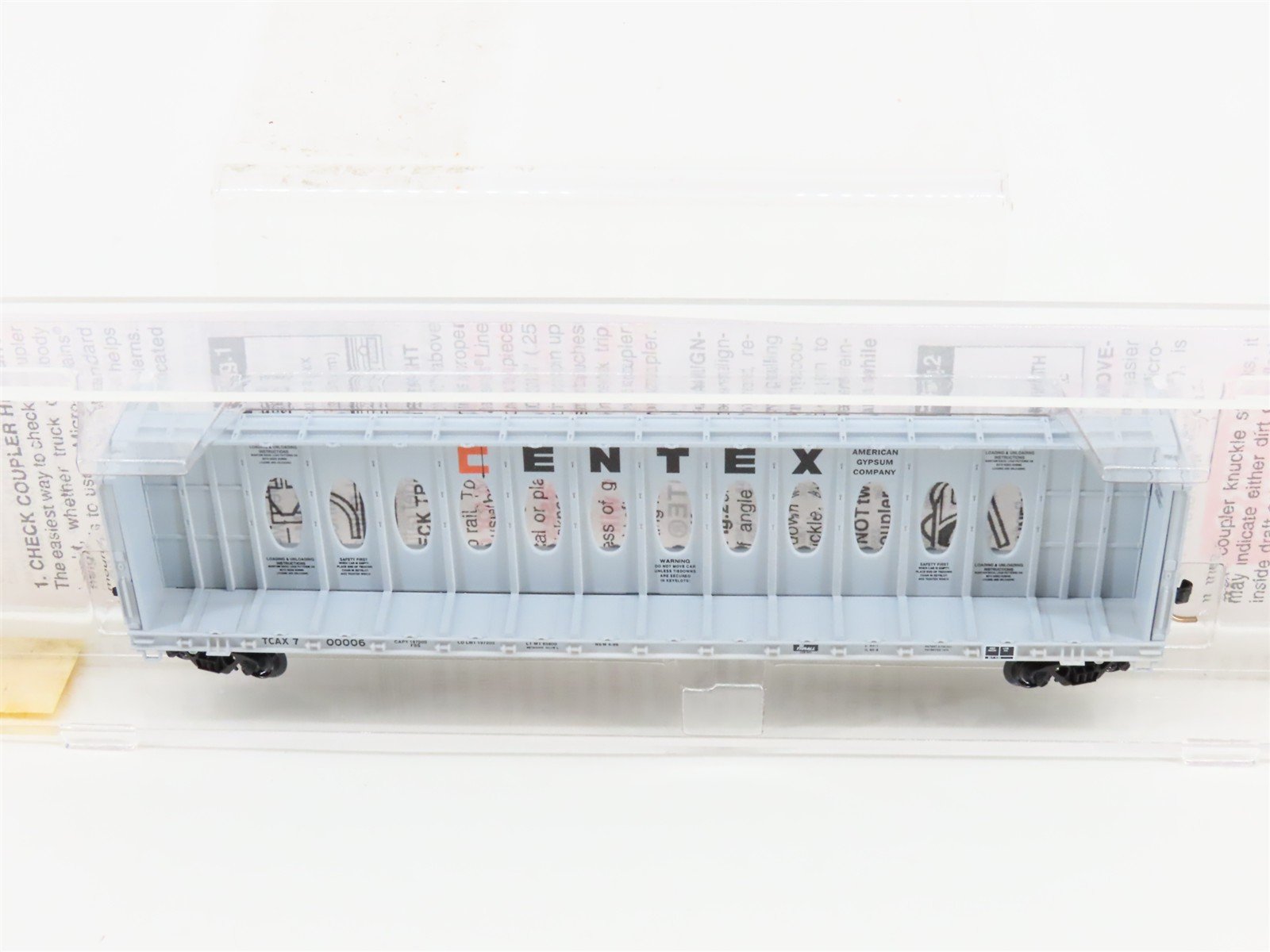 N Scale Micro-Trains MTL 53040 TCAX Centex Centerbeam Bulkhead Flat Car #700006