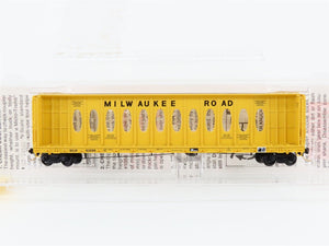 N Micro-Trains MTL 53050 MILW Milwaukee Road Thrall Centerbeam Flat Car #63056