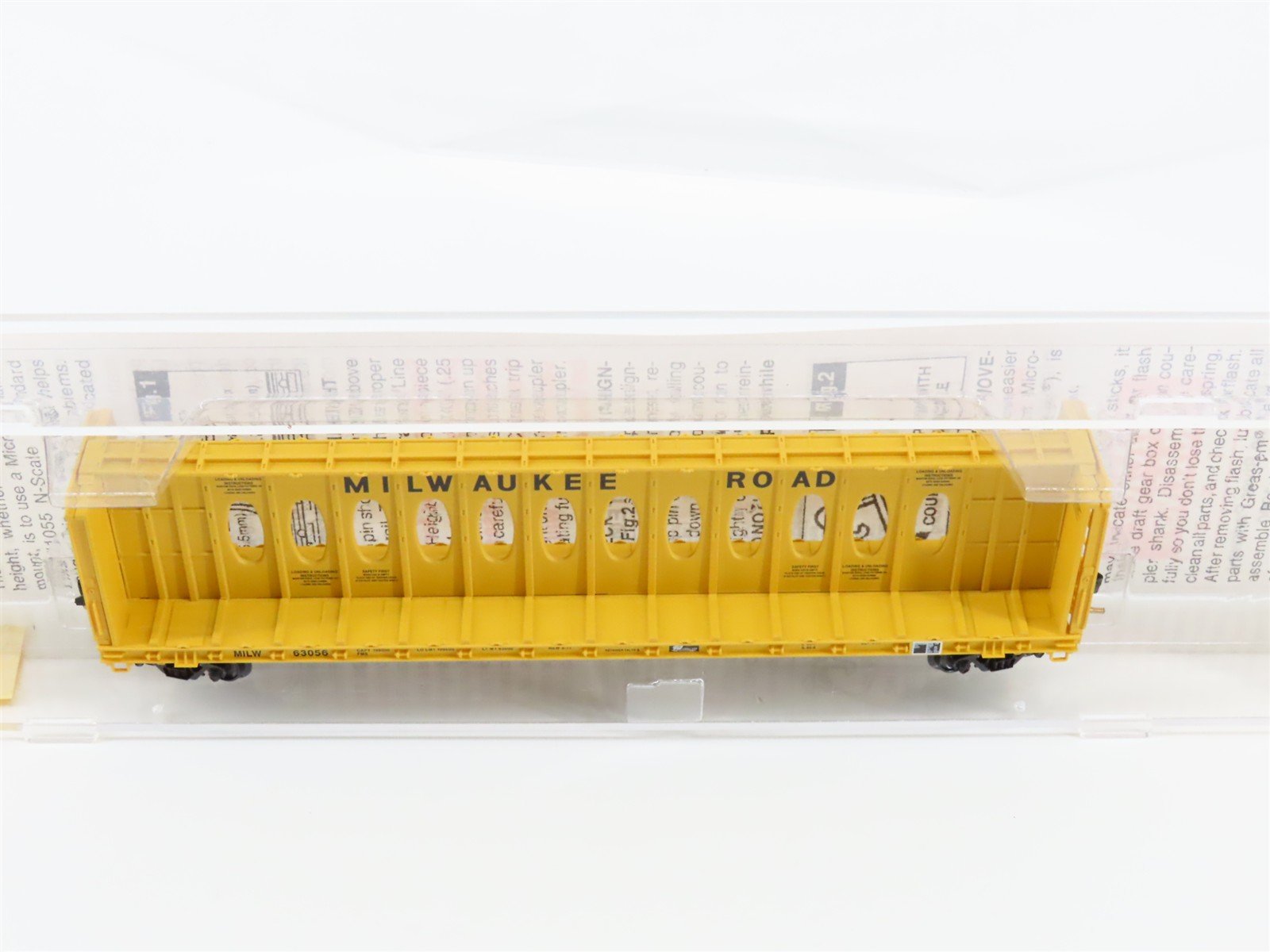 N Micro-Trains MTL 53050 MILW Milwaukee Road Thrall Centerbeam Flat Car #63056