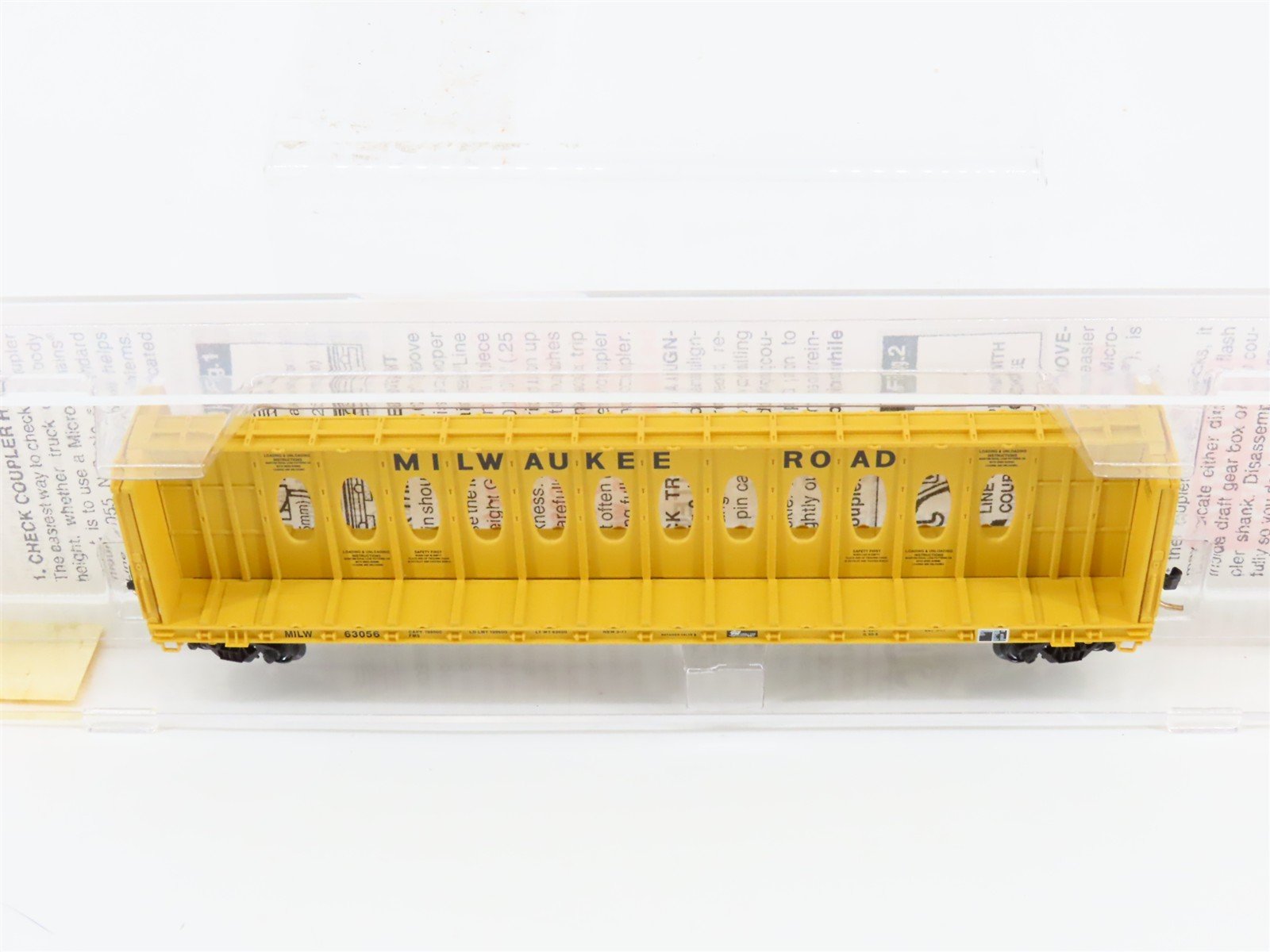 N Micro-Trains MTL 53050 MILW Milwaukee Road Thrall Centerbeam Flat Car #63056