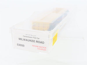 N Micro-Trains MTL 53050 MILW Milwaukee Road Thrall Centerbeam Flat Car #63056
