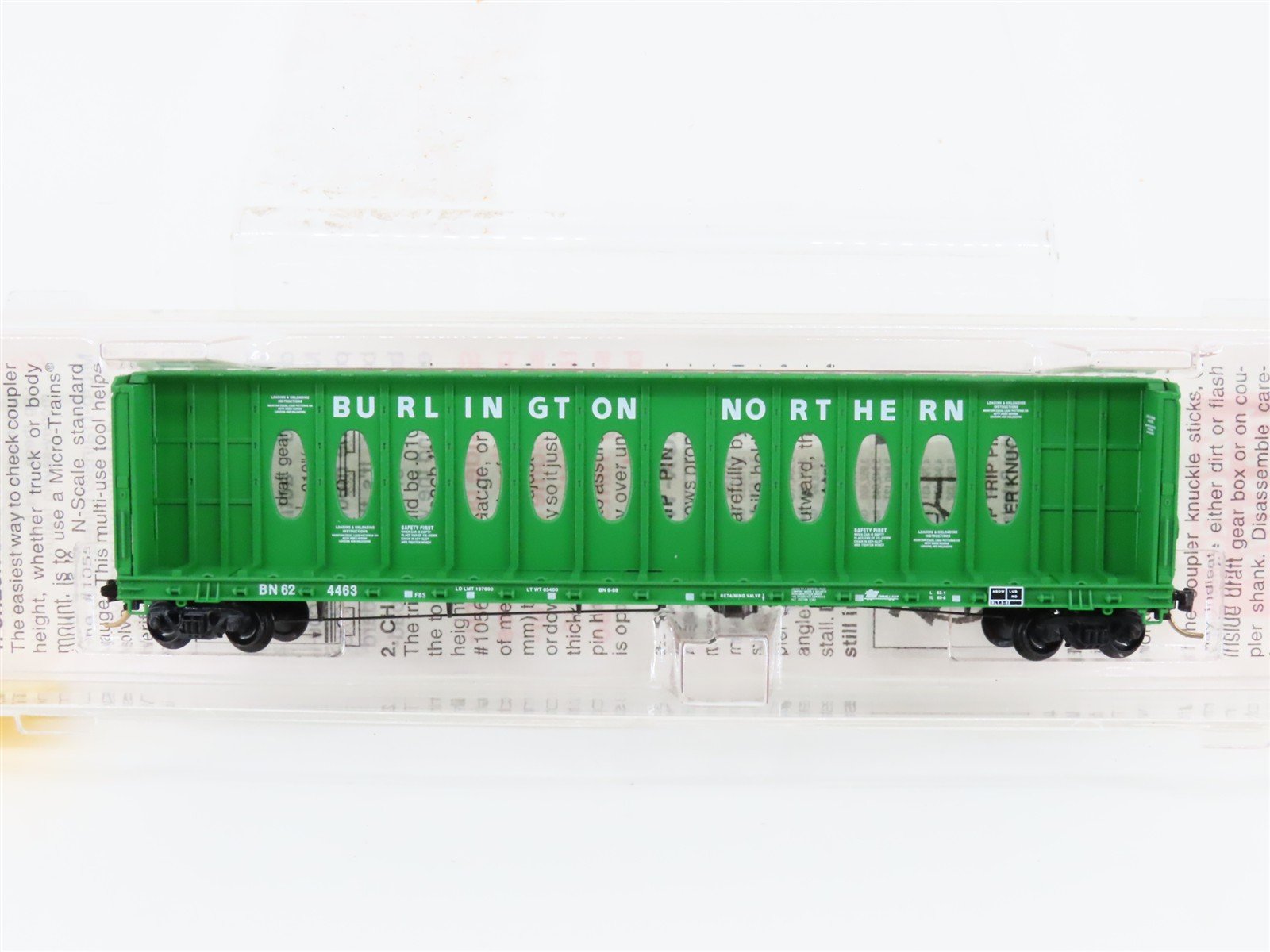 N Micro-Trains MTL 53010 BN Burlington Northern Centerbeam Bulkhead Flat Car