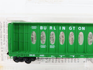 N Micro-Trains MTL 53010 BN Burlington Northern Centerbeam Bulkhead Flat Car