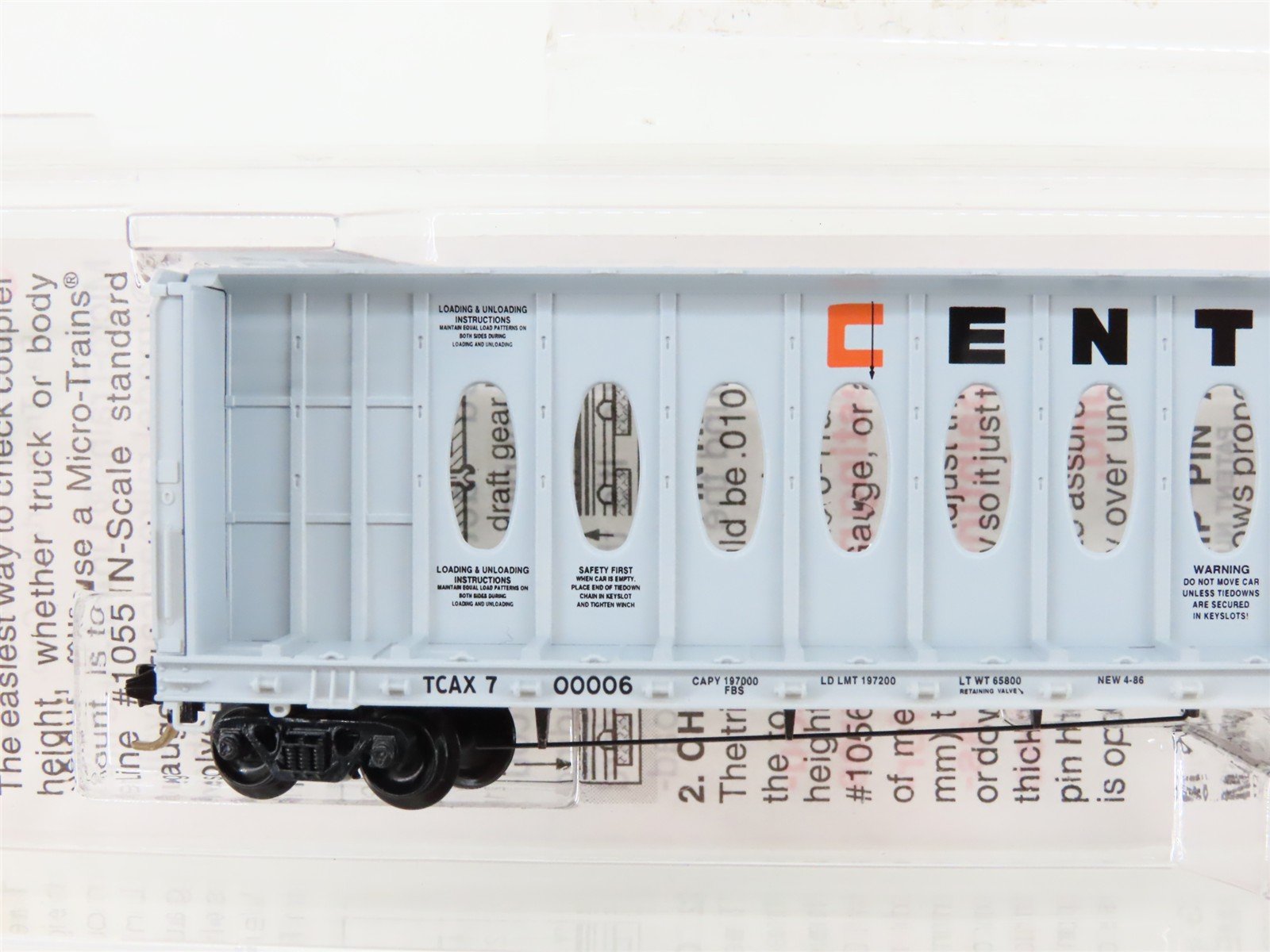 N Scale Micro-Trains MTL 53040 TCAX Centex Centerbeam Bulkhead Flat Car #700006