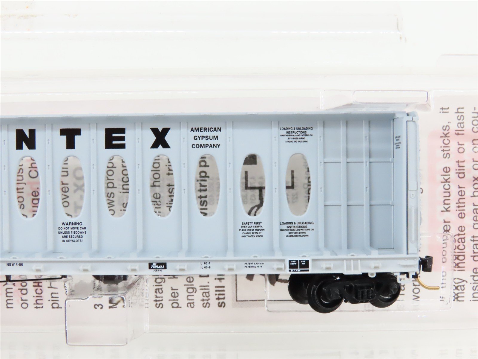 N Scale Micro-Trains MTL 53040 TCAX Centex Centerbeam Bulkhead Flat Car #700006