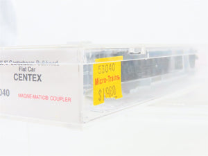 N Scale Micro-Trains MTL 53040 TCAX Centex Centerbeam Bulkhead Flat Car #700006