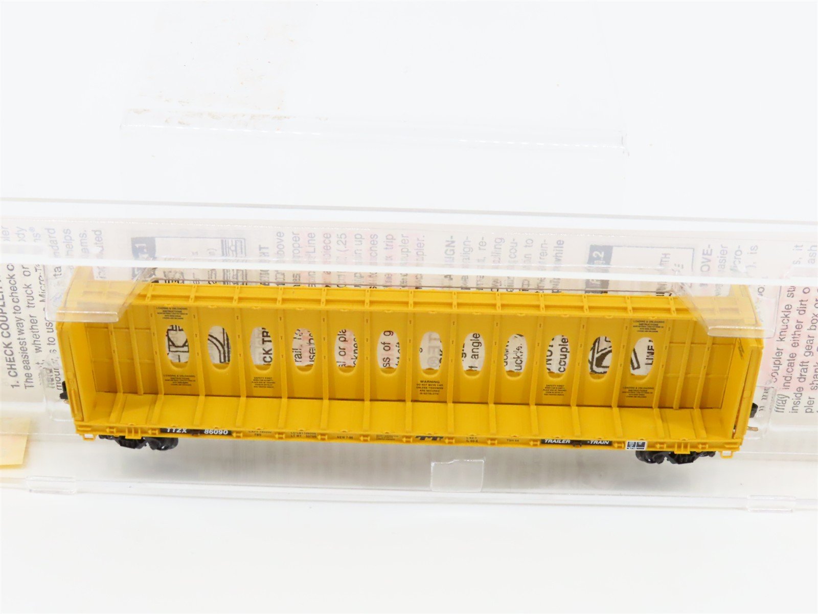 N Micro-Trains MTL 53020 TTZX Trailer Train Centerbeam Bulkhead Flat Car #86090
