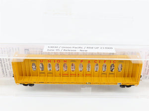 N Micro-Trains MTL 53030 UP Union Pacific Centerbeam Bulkhead Flat Car #217009