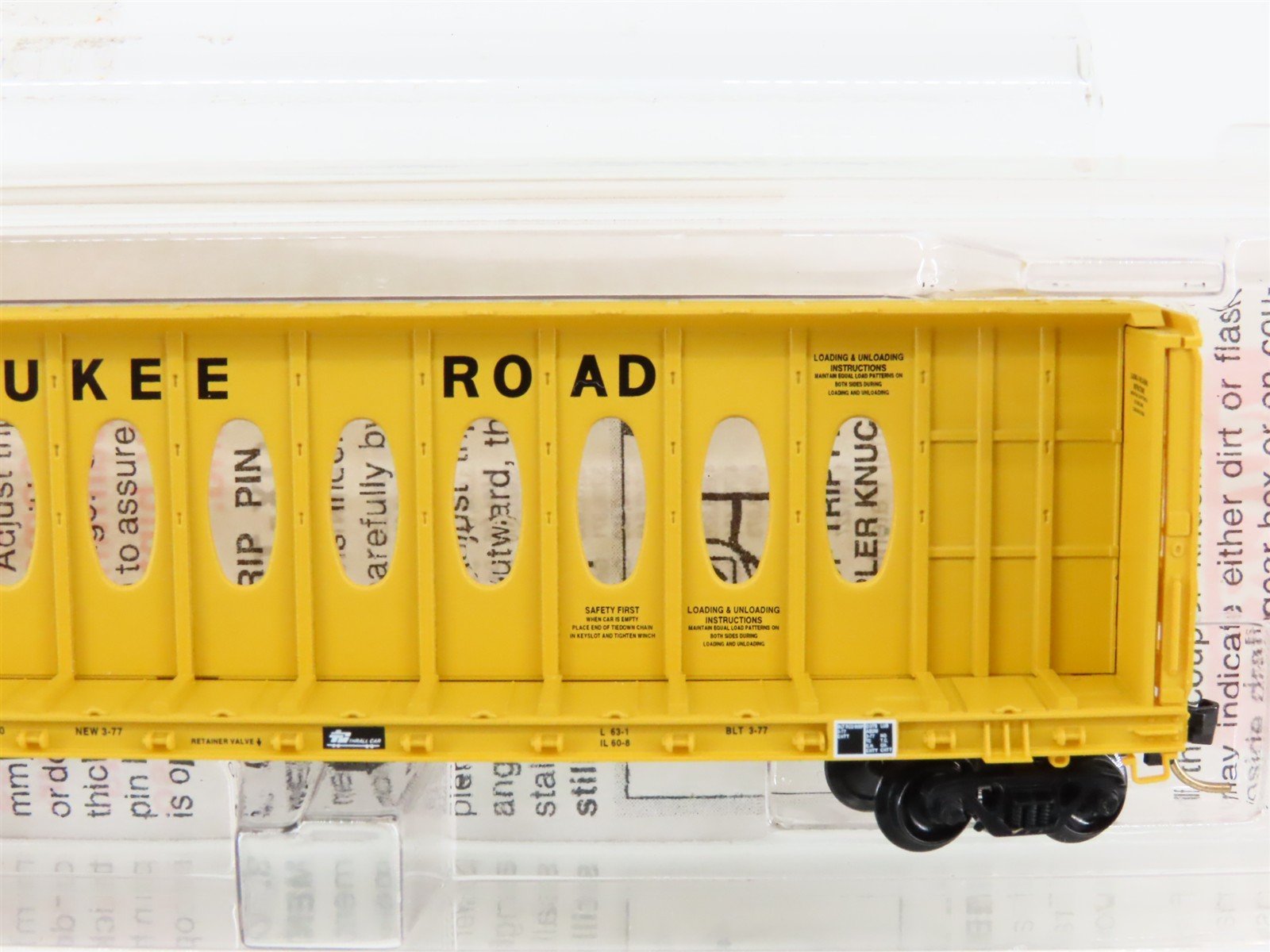 N Micro-Trains MTL 53050 MILW Milwaukee Road Thrall Centerbeam Flat Car #63056