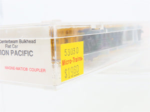 N Micro-Trains MTL 53030 UP Union Pacific Centerbeam Bulkhead Flat Car #217009