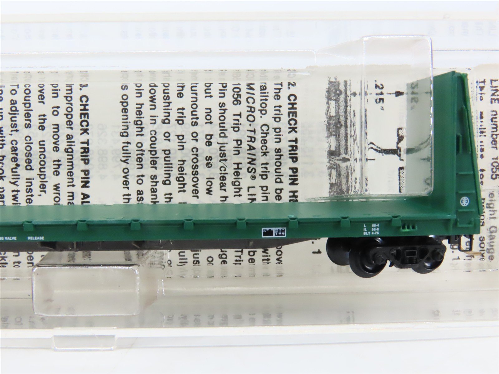 N Micro-Trains MTL 54100 MDW Minnesota Dakota & Western Bulkhead Flat Car #1147