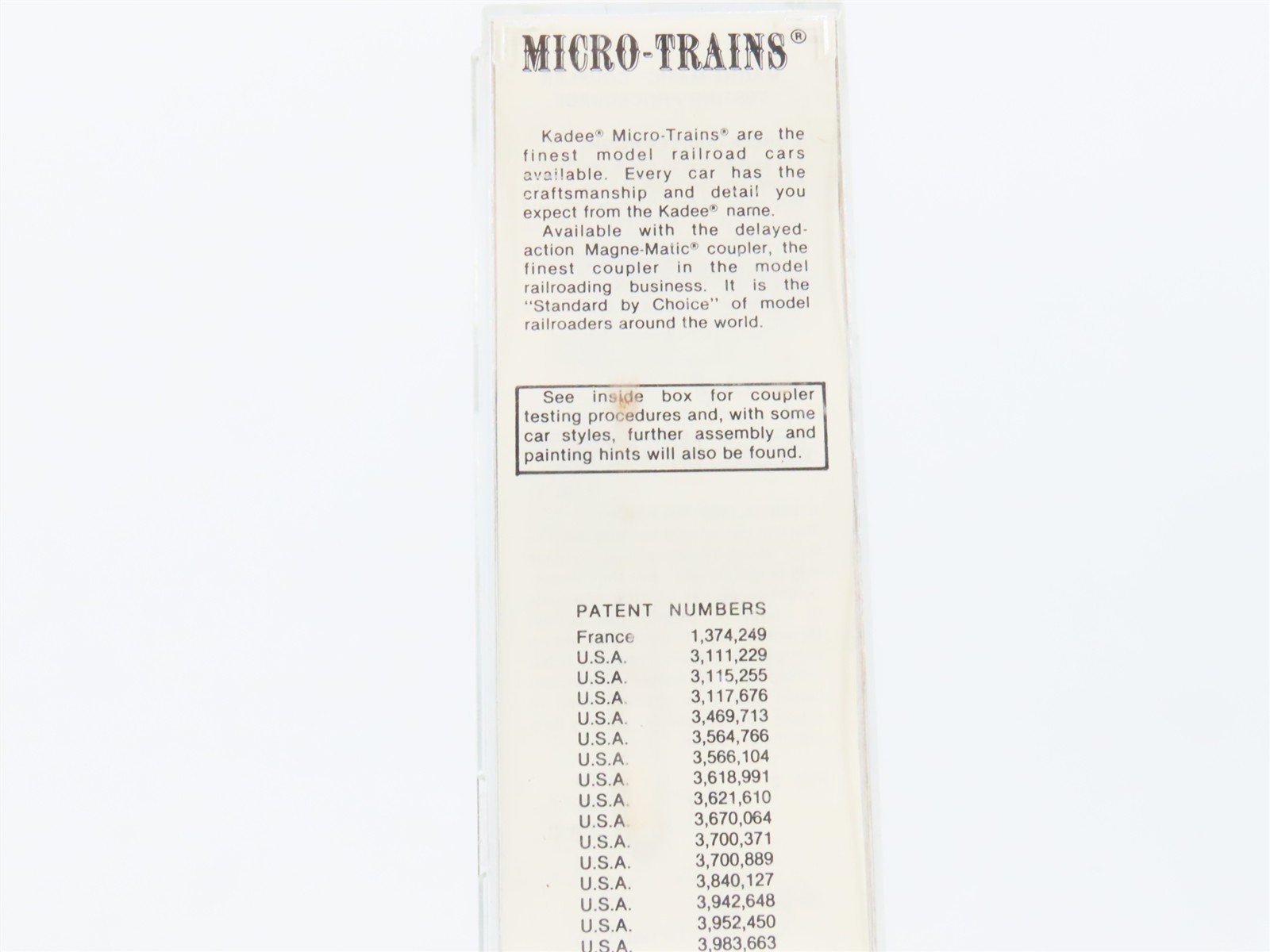N Kadee Micro-Trains MTL 54020 SP Southern Pacific Bulkhead Flat Car #508774