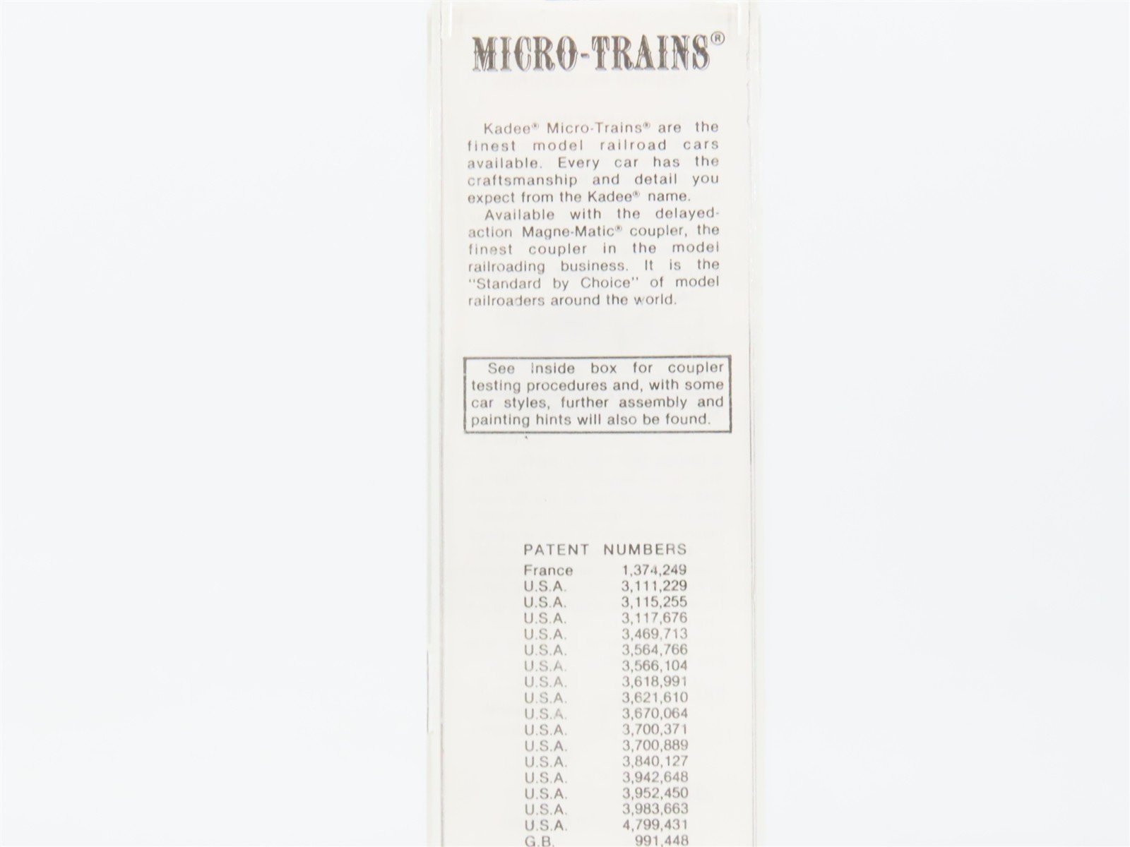 N Kadee Micro-Trains MTL 54100 MDW Minnesota Dakota & Western Bulkhead Flat Car