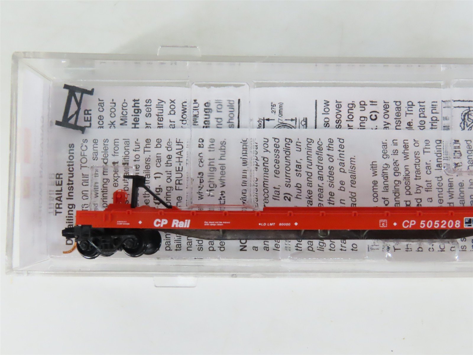 N Scale Micro-Trains MTL 06400120 CP Rail TOFC Flat Car #505208 w/ CN Trailer