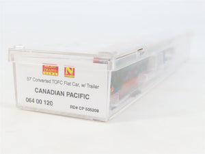 N Scale Micro-Trains MTL 06400120 CP Rail TOFC Flat Car #505208 w/ CN Trailer