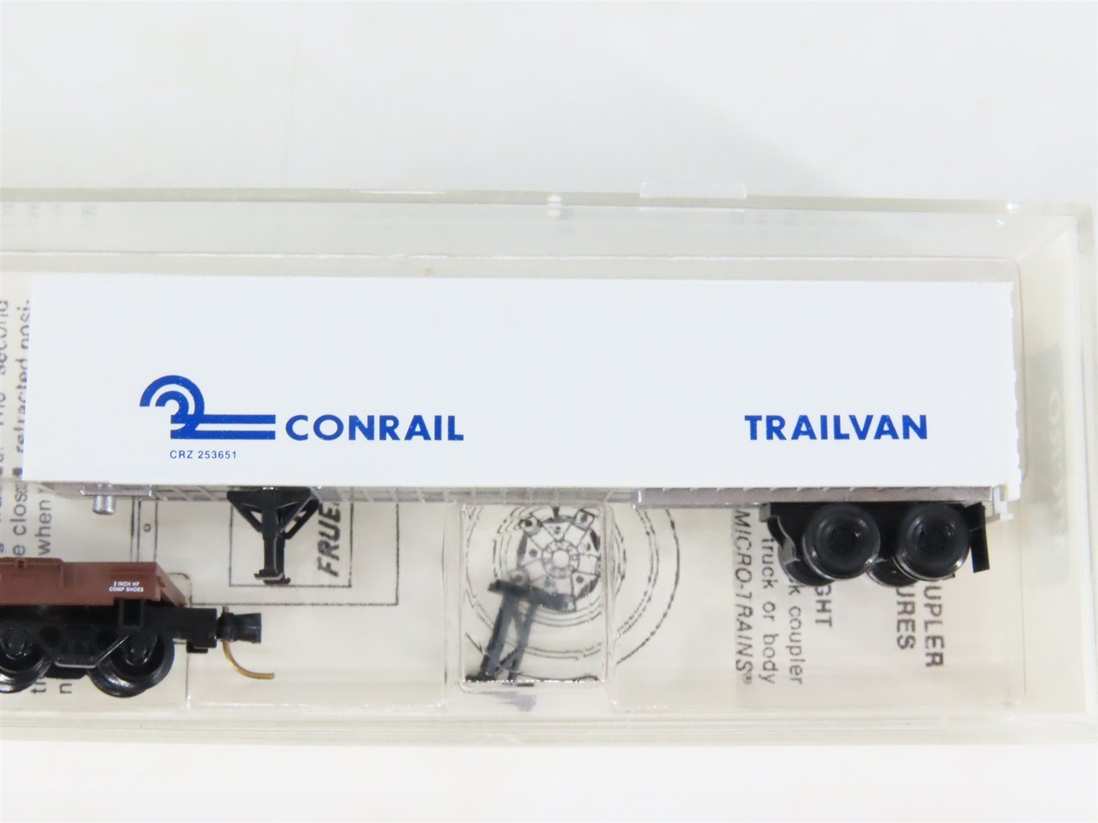N Scale Micro-Trains MTL 64034 Southern TOFC Flat Car #151300 w/ Conrail Trailer