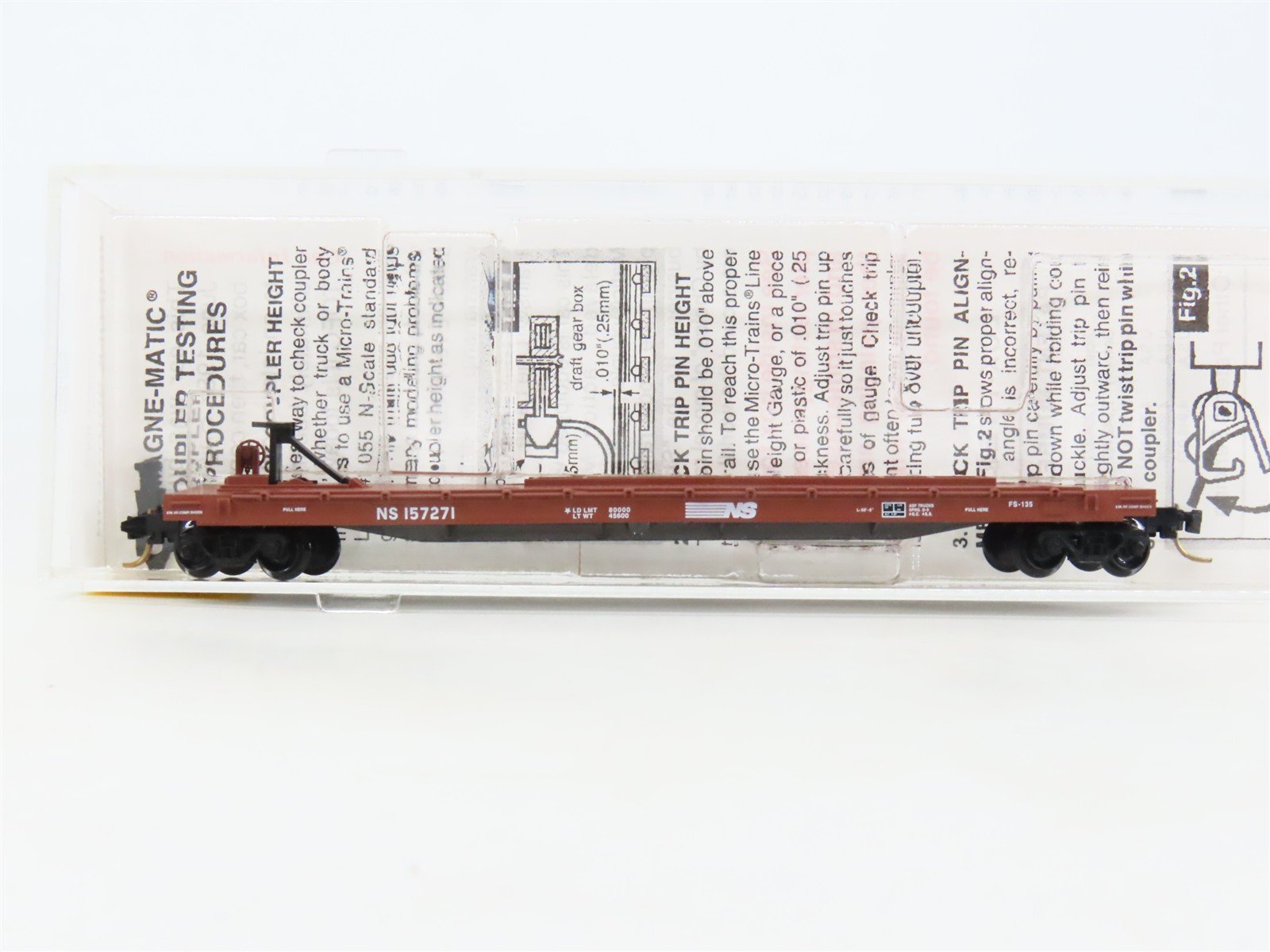N Scale Micro-Trains MTL 64050 NS Norfolk Southern 57' 6" TOFC Flat Car #157271