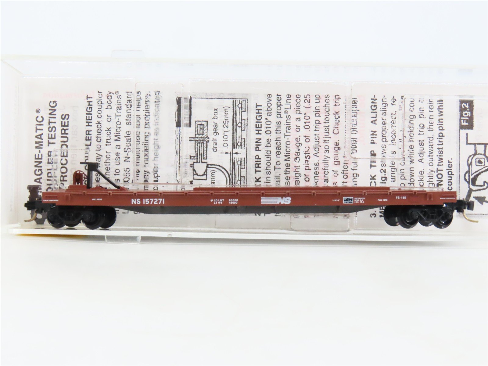 N Scale Micro-Trains MTL 64050 NS Norfolk Southern 57' 6" TOFC Flat Car #157271